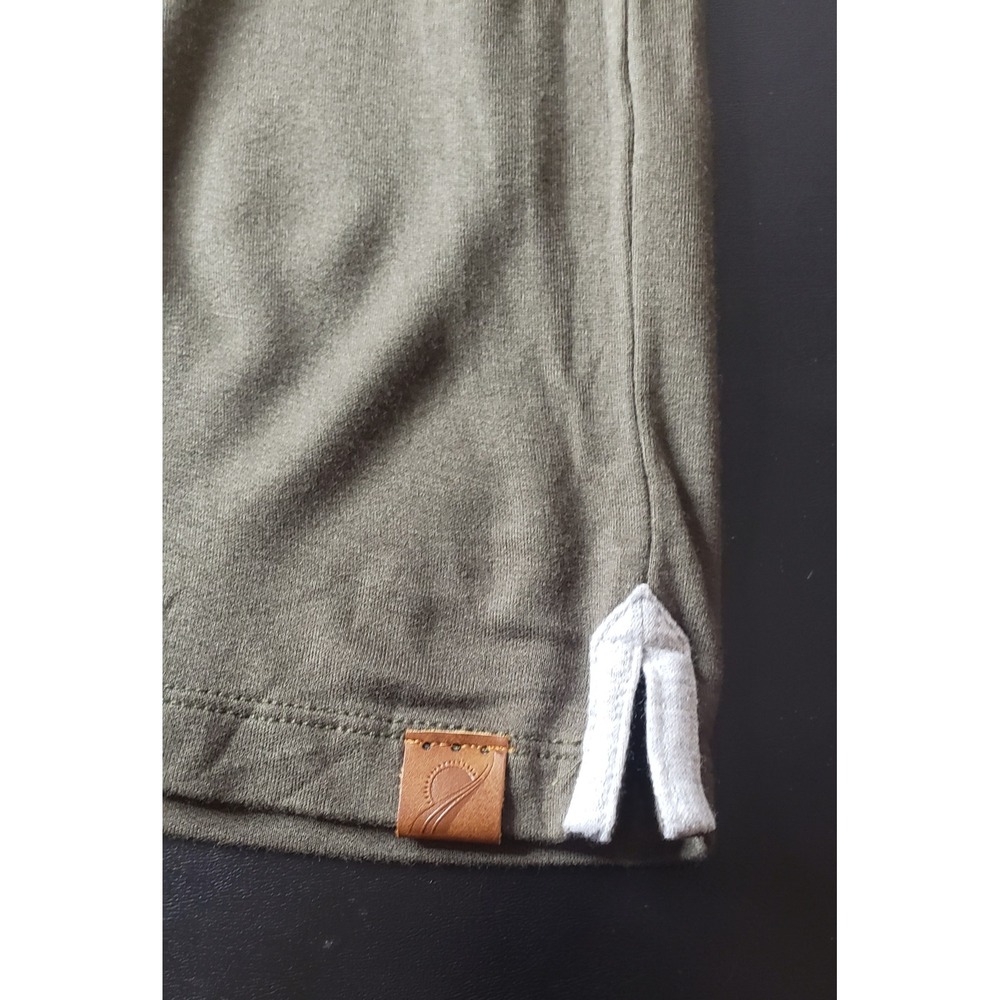 Fundamental Coast Newport Polo Mens M Military Green Long Sleeve Casual Preppy - Picture 8 of 12
